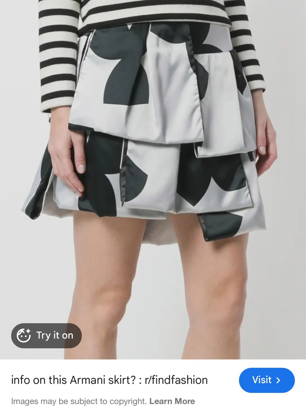 Emporio Armani Magenta Asymmetrical Floral-Print Skirt - Picture 2 of 3